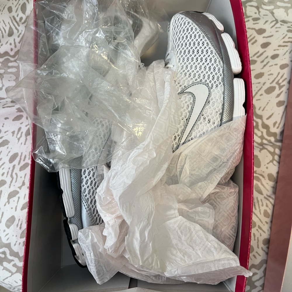 Nike White and Gray Athletic Shoes